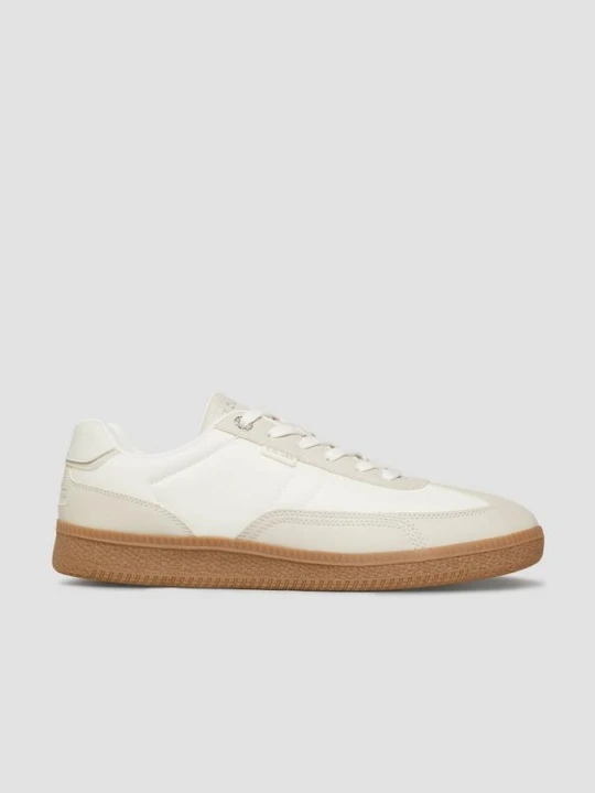 Zdjęcie produktu Sznurowane sneakersy o wyglądzie skóry s.Oliver biały