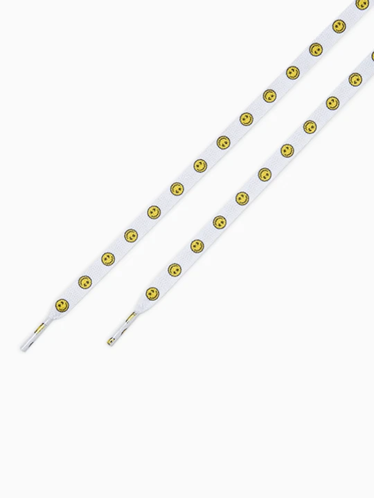 Zdjęcie produktu Sznurówki Smiley Vibes do wysokich butów 54"/137 cm Converse Biały