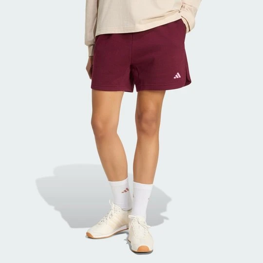 Zdjęcie produktu Szorty 3 Stripes Studio Fleece Loose Adidas bordowy