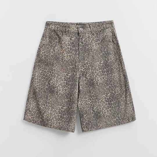 Zdjęcie produktu Szorty baggy fit w panterkę House beżowy