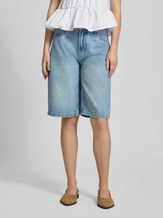 Zdjęcie produktu Szorty barrel w 5 kieszeni Gina Tricot Jeansowy niebieski