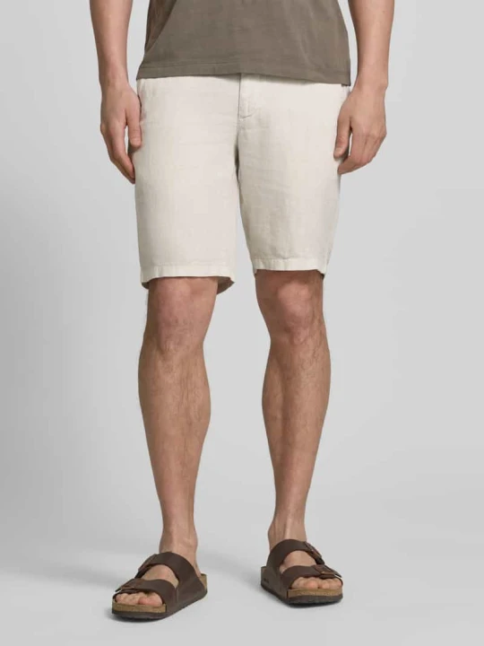 Zdjęcie produktu Szorty bermudy o kroju regular fit z czystego lnu model 'BALU' BRAX Piaskowy