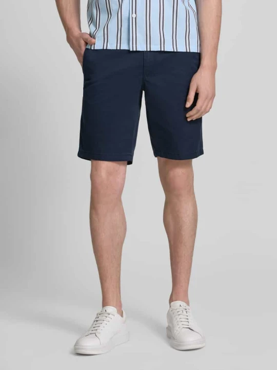 Zdjęcie produktu Szorty bermudy o kroju regular fit z czystego lnu model 'BALU' BRAX Granatowy