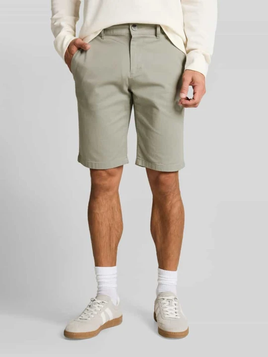 Zdjęcie produktu Szorty chino o kroju slim fit z czystej bawełny Tom Tailor Średnioszary