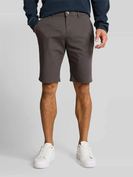 Zdjęcie produktu Szorty chino o kroju slim fit z czystej bawełny Tom Tailor Ciemnoszary