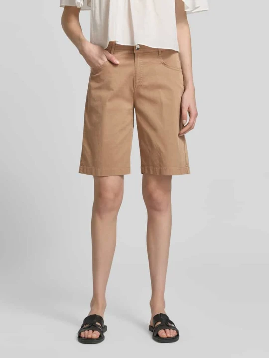 Zdjęcie produktu Szorty bermudy o kroju regular fit z mieszanki bawełny model 'MAINE B' BRAX Camel