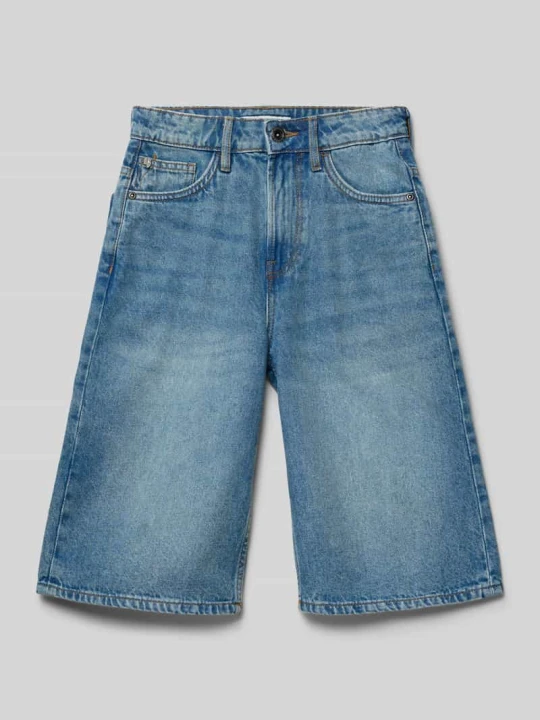 Zdjęcie produktu Szorty bermudy o kroju straight fit z naszywką z logo Garcia Niebieski