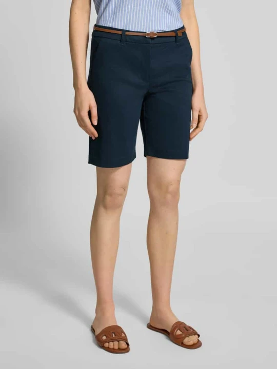 Zdjęcie produktu Szorty bermudy o kroju straight fit z tylnymi kieszeniami model 'Days' B.Young Granatowy