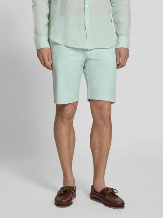 Zdjęcie produktu Szorty bermudy o kroju tapered fit z trokiem model 'CHINO' Boss Turkusowy