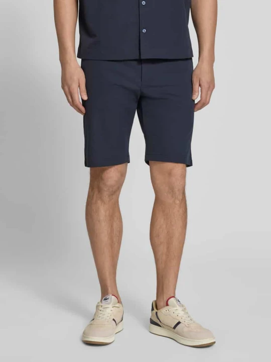 Zdjęcie produktu Szorty bermudy o kroju tapered fit z trokiem model 'CHINO' Boss Granatowy