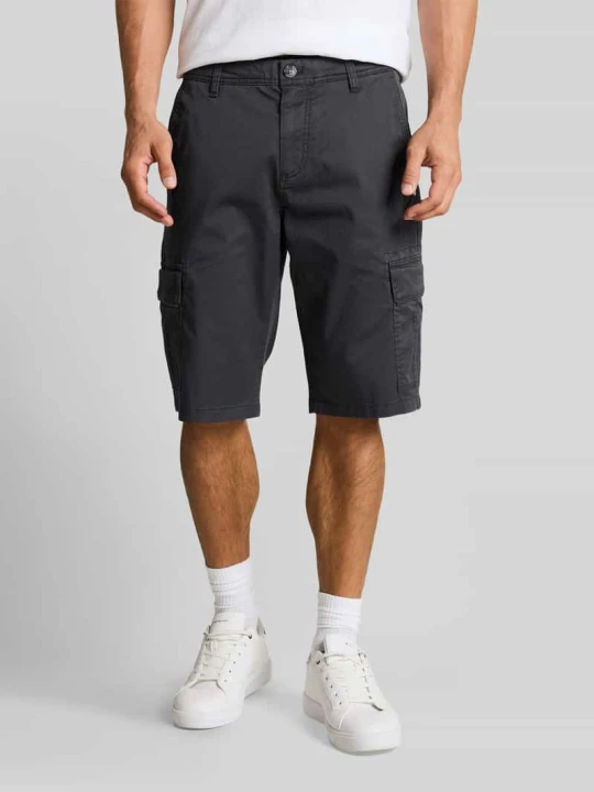 Zdjęcie produktu Szorty cargo o kroju regular fit z mieszanki bawełny Tom Tailor Ciemnoszary