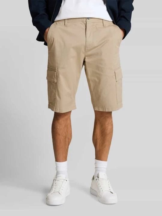Zdjęcie produktu Szorty cargo o kroju regular fit z mieszanki bawełny Tom Tailor Beżowy