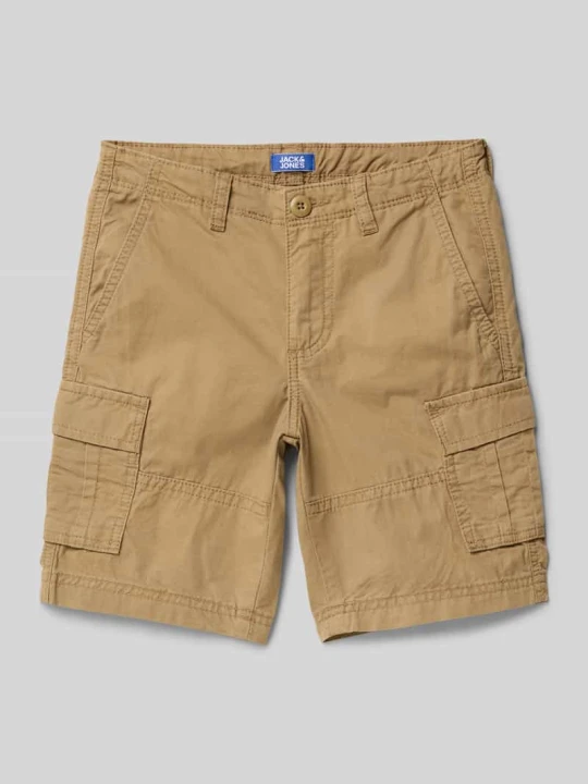 Zdjęcie produktu Szorty cargo o kroju regular fit z naszywką z logo model ‘BOWIE’ Jack&Jones Khaki