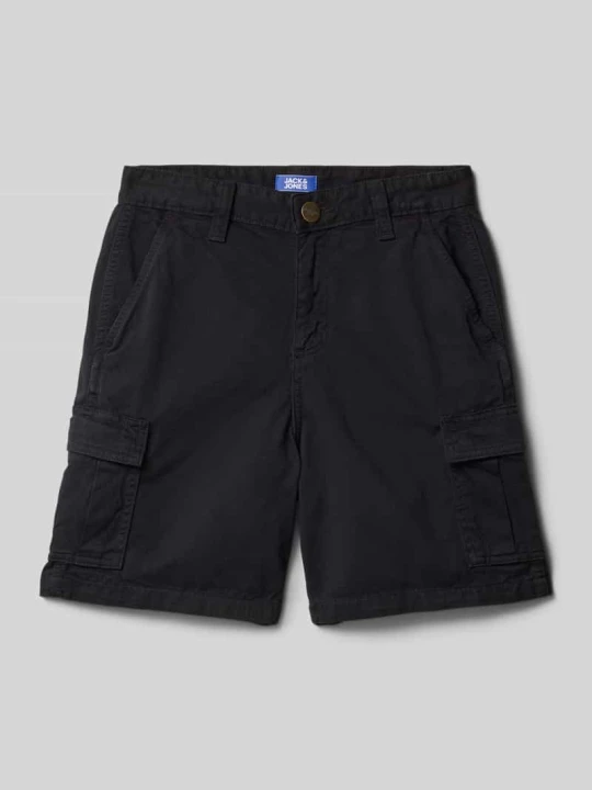Zdjęcie produktu Szorty cargo o kroju regular fit z wpuszczanymi kieszeniami model ‘KARL’ Jack&Jones Czarny