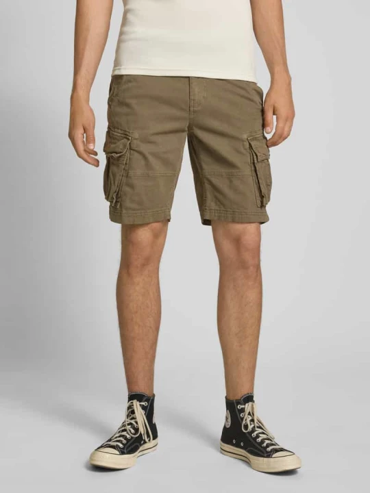 Zdjęcie produktu Szorty cargo z mieszanki bawełny model „CORE” Superdry Oliwkowy