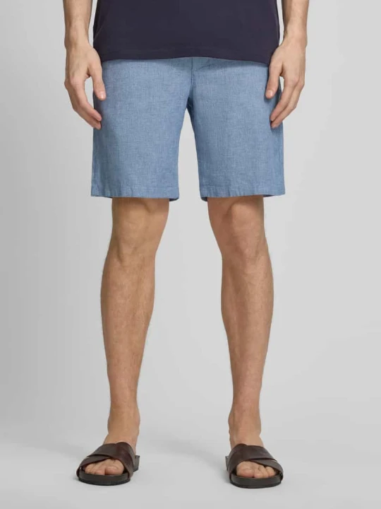 Zdjęcie produktu Szorty chino o kroju regular fit z mieszanki bawełny i lnu model 'BRODY' Selected Homme Niebieski melanż