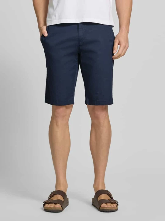 Zdjęcie produktu Szorty chino o kroju slim fit z mieszanka bawełny Tom Tailor Granatowy