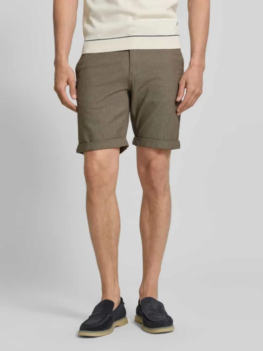 Zdjęcie produktu Szorty chino o kroju slim fit z mieszanki bawełny model 'LUTON' Selected Homme Średniobrązowy