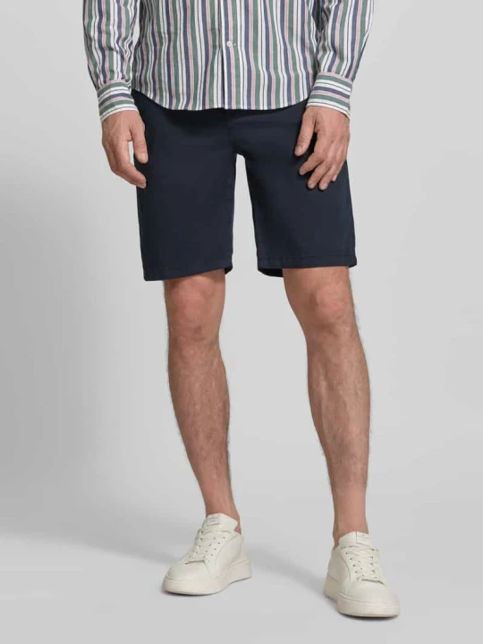 Zdjęcie produktu Szorty chino o kroju tapered z mieszanka bawełny Boss Granatowy