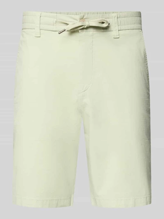 Zdjęcie produktu Szorty chino o kroju tapered z mieszanki bawełny model 'CHINO_TAPERED_DS_3S' Boss Limonkowy
