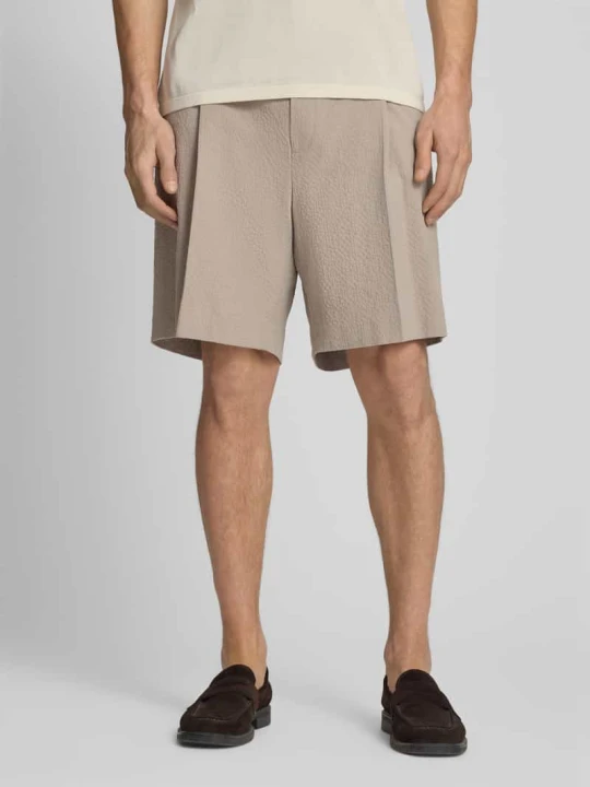 Zdjęcie produktu Szorty chino o kroju wide fit z mieszanki bawełny Hugo Jasnobrązowy