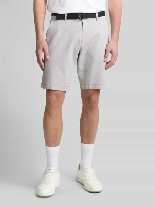 Zdjęcie produktu Szorty chino w kroju regular fit z mieszanki bawełny Tom Tailor Jasnoszary