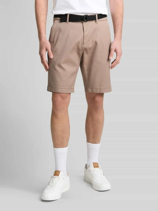 Zdjęcie produktu Szorty chino w kroju regular fit z mieszanki bawełny Tom Tailor Beżowy