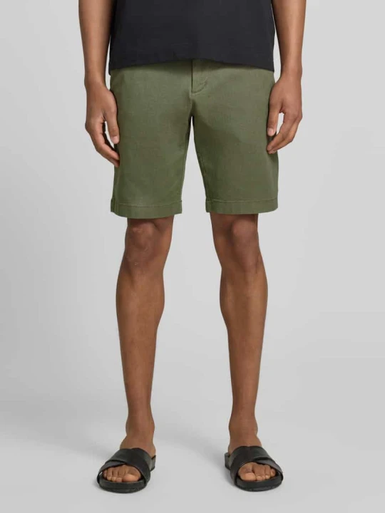 Zdjęcie produktu Szorty chino w kroju regular fit z mieszanki bawełny Tom Tailor Oliwkowy