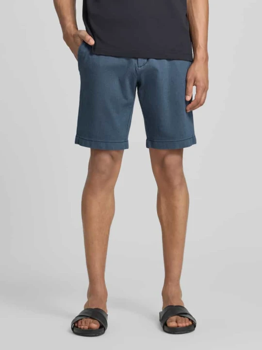 Zdjęcie produktu Szorty chino w kroju regular fit z mieszanki bawełny Tom Tailor Granatowy