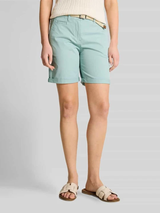 Zdjęcie produktu Szorty chino z paskiem Tom Tailor Miętowy