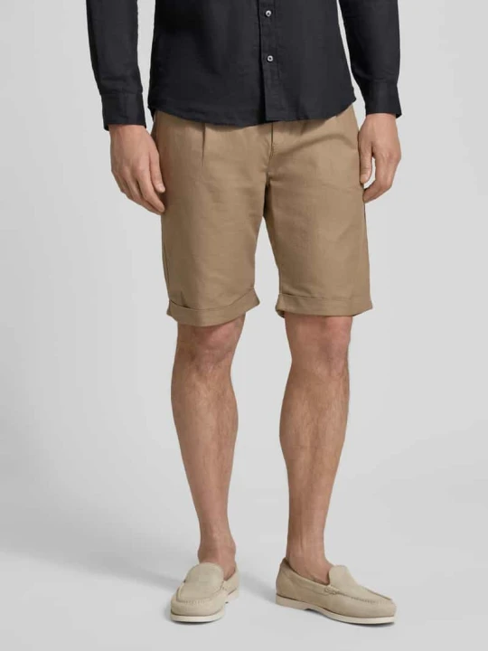 Zdjęcie produktu Szorty chino ze ściągaczem model 'DAWSON' Lerros Piaskowy