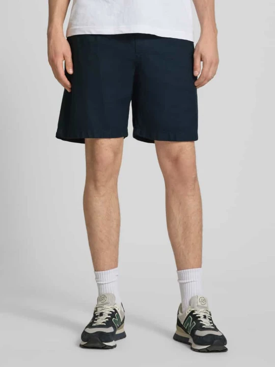 Zdjęcie produktu Szorty chinos o kroju relaxed fit z mieszanki bawełny i lnu Pepe Jeans Granatowy