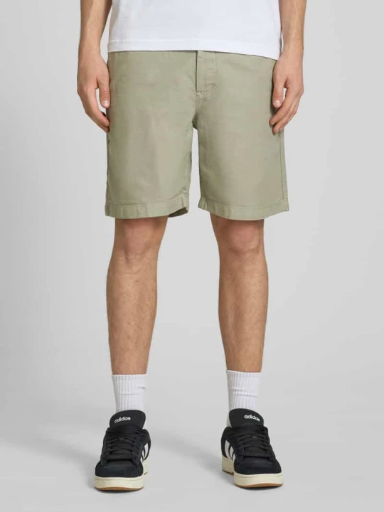 Zdjęcie produktu Szorty chinos o kroju relaxed fit z mieszanki bawełny i lnu Pepe Jeans Oliwkowy