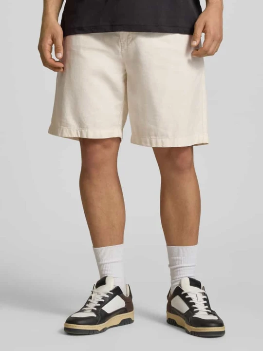 Zdjęcie produktu Szorty chinos o kroju relaxed fit z mieszanki bawełny i lnu Pepe Jeans Biały