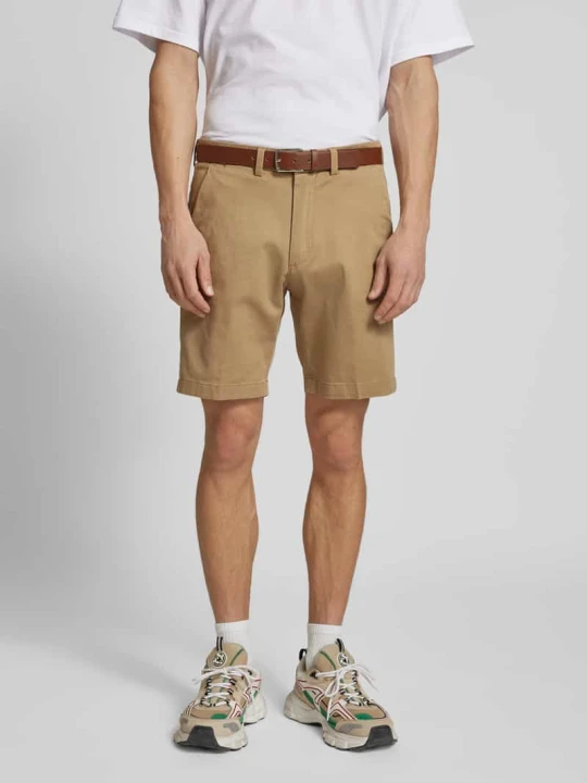Zdjęcie produktu Szorty chinosy o kroju regular fit z paskiem model ‘MARCO FRANCO’ Jack&Jones Beżowy