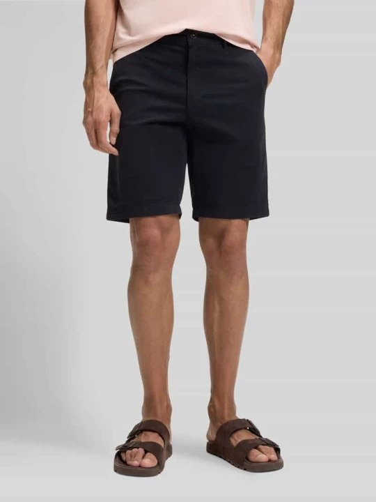 Zdjęcie produktu Szorty chinos z mieszanki bawełny w kroju slim fit Boss Granatowy