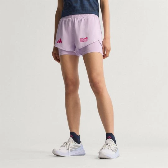 Zdjęcie produktu SZORTY DAMSKIE BMW BERLIN-MARATHON 2025 2IN1 Adidas Powder Plum