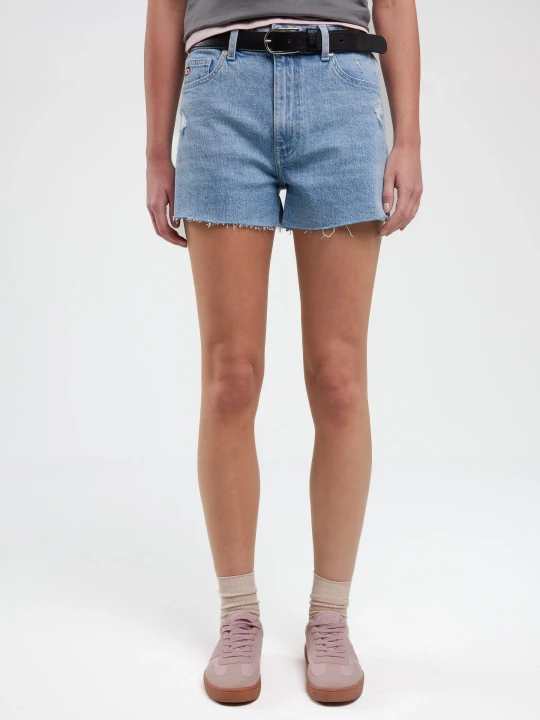 Zdjęcie produktu szorty damskie jeansowe z surowym wykończeniem z kolekcji authentic niebieskie authentic girl 284 Big Star