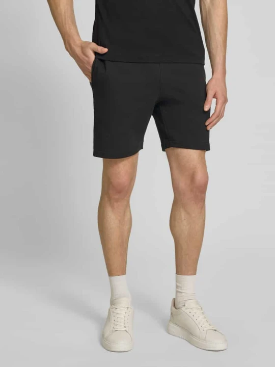 Zdjęcie produktu Szorty dresowe o kroju regular fit z czystej bawełny Lacoste Czarny