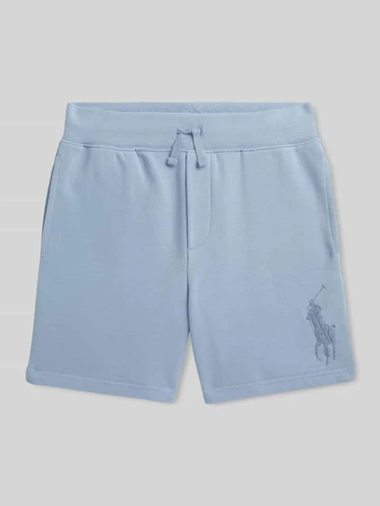 Zdjęcie produktu Szorty dresowe o kroju regular fit z detal z logo Polo Ralph Lauren Błękitny