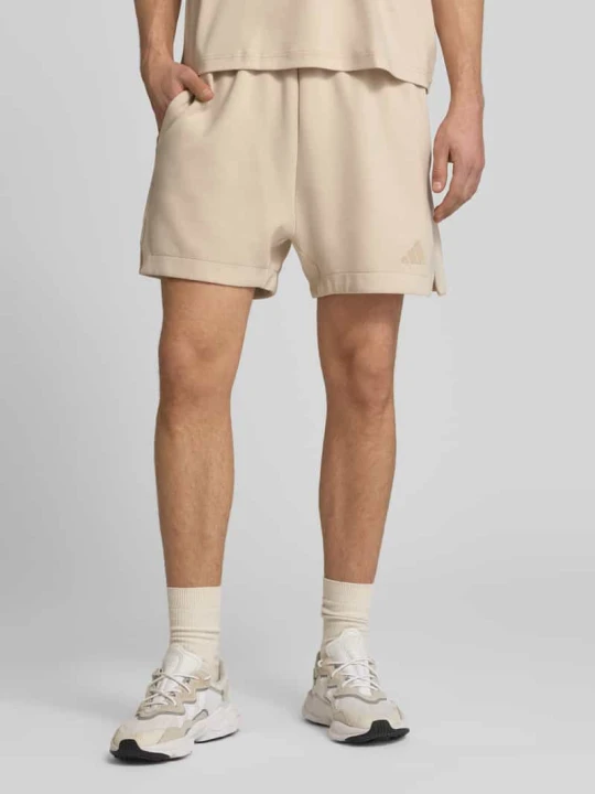 Zdjęcie produktu Szorty dresowe o kroju regular fit z domieszką modalu i bawełny Adidas Beżowy