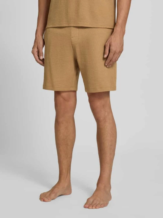 Zdjęcie produktu Szorty dresowe o kroju regular fit z mieszanka bawełny Boss Camel