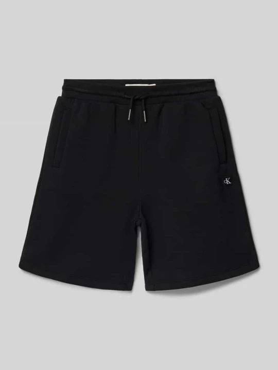 Zdjęcie produktu Szorty dresowe o kroju regular fit z mieszanka bawełny Calvin Klein Jeans Czarny