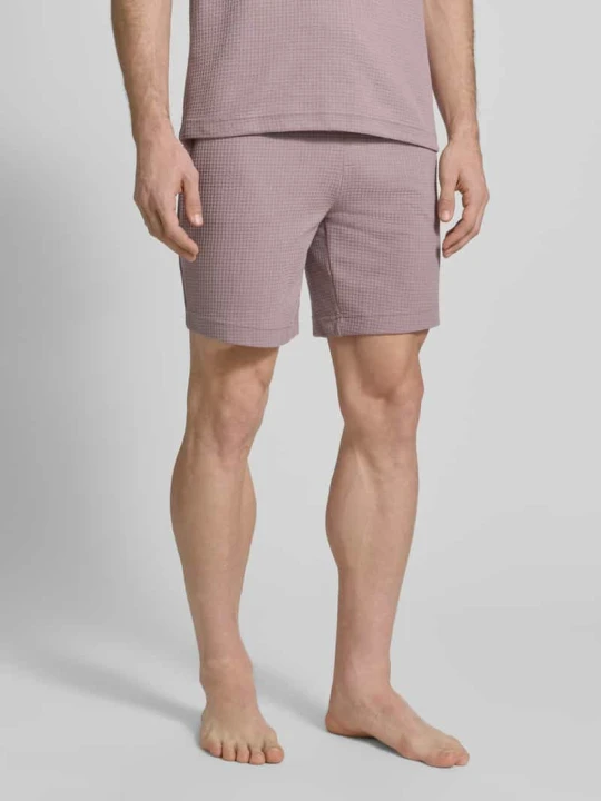 Zdjęcie produktu Szorty dresowe o kroju regular fit z mieszanka bawełny model 'AUSTIN' Hugo Brudnoróżowy