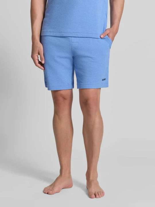 Zdjęcie produktu Szorty dresowe o kroju regular fit z mieszanka bawełny model 'AUSTIN' Hugo Niebieski
