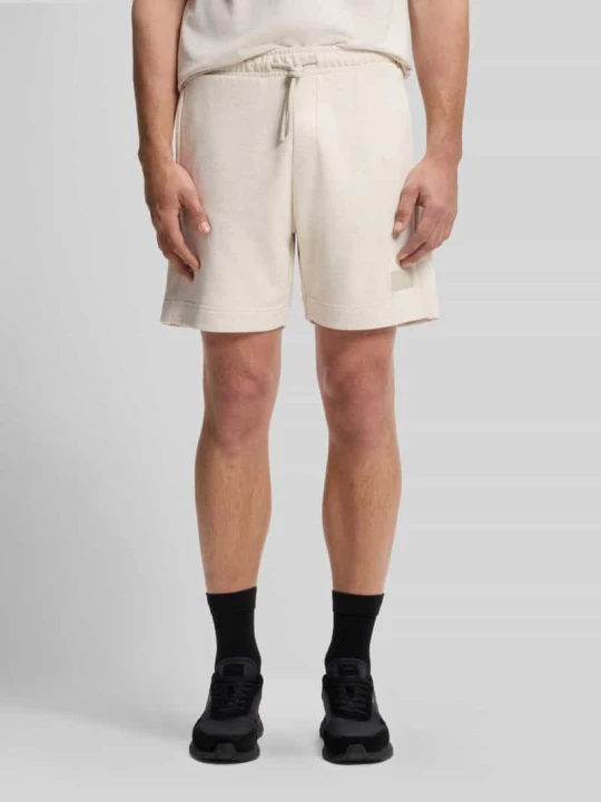 Zdjęcie produktu Szorty dresowe o kroju regular fit z mieszanka bawełny model 'JT_SHORTS' Boss Złamany biały