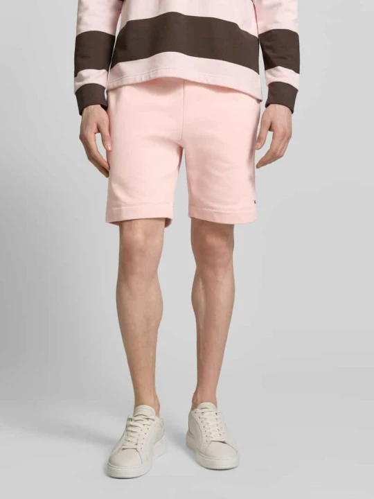Zdjęcie produktu Szorty dresowe o kroju regular fit z mieszanki bawełny Lacoste Różowy