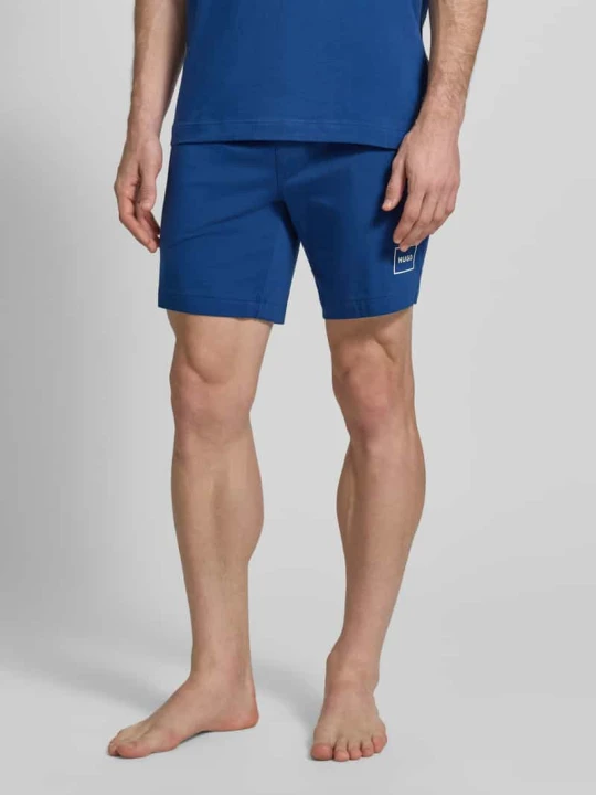 Zdjęcie produktu szorty dresowe o kroju regular fit z mieszanki bawełny model 'LAZE SHORTS CW' Hugo Królewski niebieski