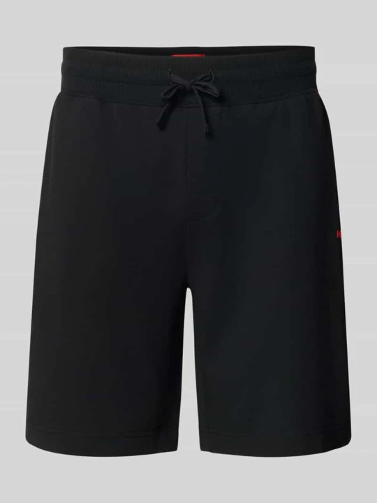 Zdjęcie produktu Szorty dresowe o kroju regular fit z mieszanki bawełny model 'NOAH' Hugo Czarny