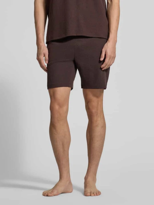 Zdjęcie produktu Szorty dresowe o kroju regular fit z mieszanki bawełny model 'WAFFLE SHORTS' Boss Średniobrązowy
